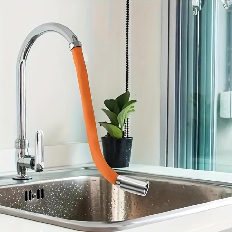 1pc Faucet Extension Hose for Home Use, Durable Splash-Proof Connector, Flexible Multi-Angle Water Pipe for Kitchen & Bathroom