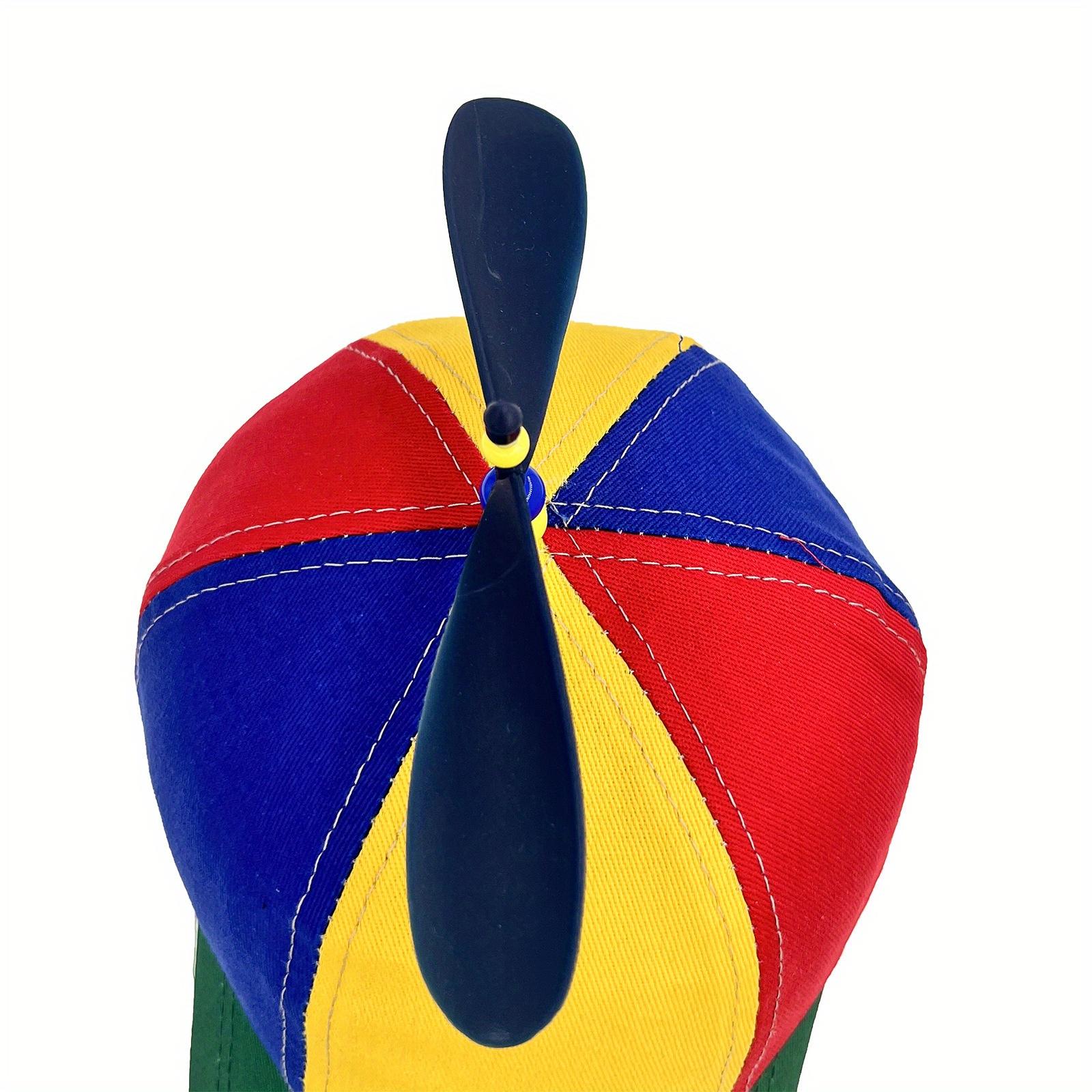 /European and-Border Creative Detachable Propeller Baseball Cap, Parent-Youngsters Sun Protection Bamboo Dragonfly Peaked Cap