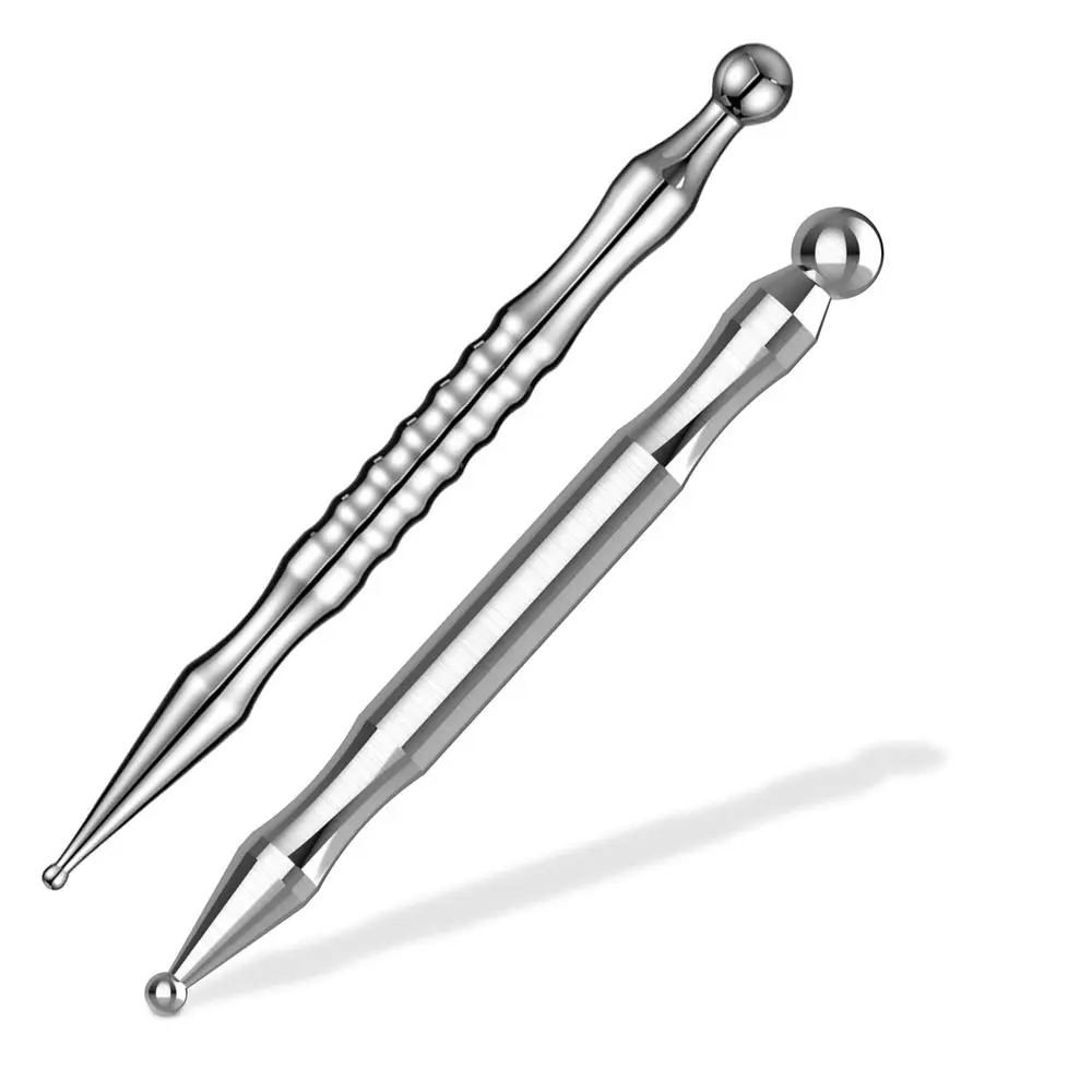 2-Piece Manual Acupuncture Pen Set, Trigger Point Massage Tool, Stainless Steel Fascia Stick, Dual-Ended Pressure Therapy Device