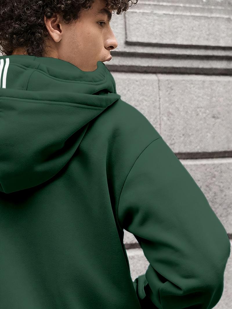 1pc TNZI men's full zipper windproof mask hoodie long-sleeved jacket versatile and fashionable urban style, with zippers and pockets - warm, windproof and durable, suitable for daily or outdoor autumn/winter wear