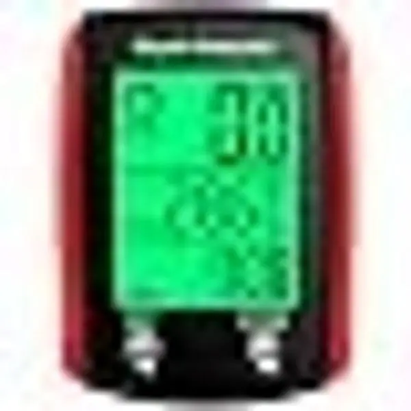 Waterproof RED LCD Screen Digital Display Cycling Computer with Speed Sensor, Compact Bicycle Odometer for Bicycle Tracking, Cyclists