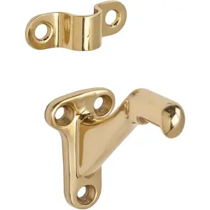 Ives by Schlage 059A3 Hand Rail Bracket Brass, 2-1/4 in L x 1-3/8 in W