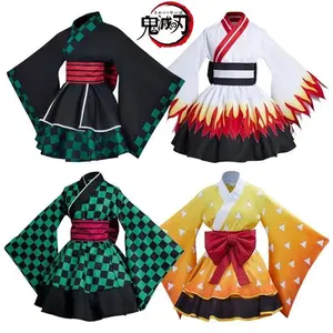 Creative Demon Slayer Kamado Tanjiro Agatsuma Zenitsu Kochou Shinobu Hashibira Inosuke anime pattern cosplay performance costume