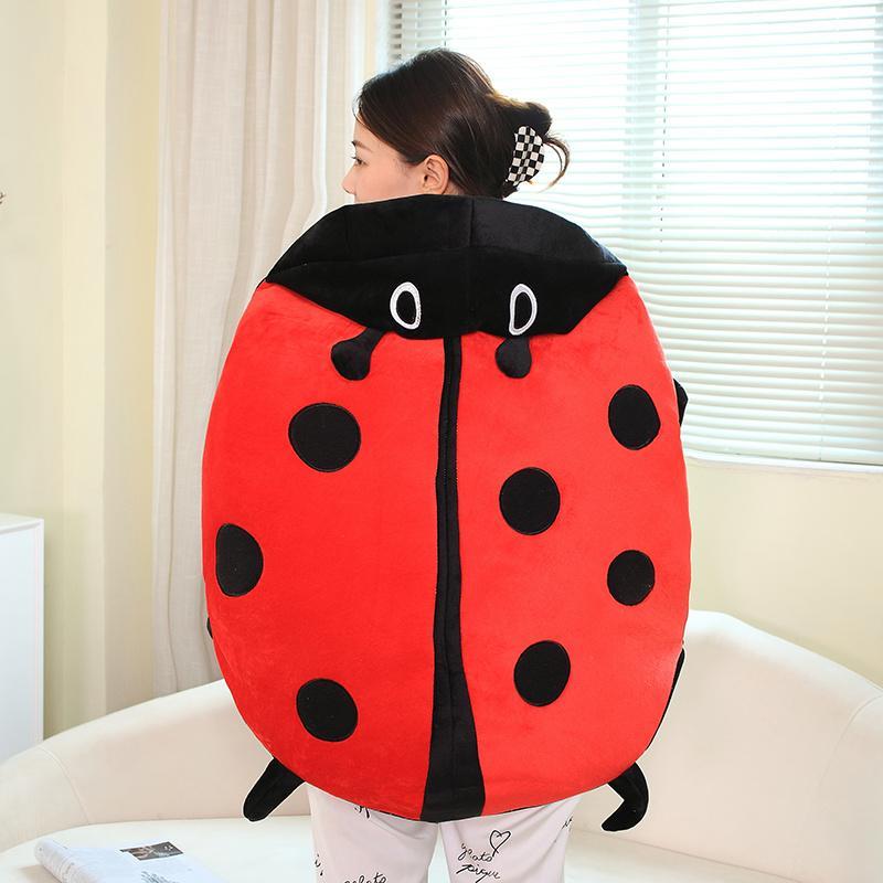 100CM Wearable Insect Plush Toys Ladybug Stuffed Cushion Funny Party Cosplay Doll Stuffed Soft Plush Sleeping Pillow Gifts