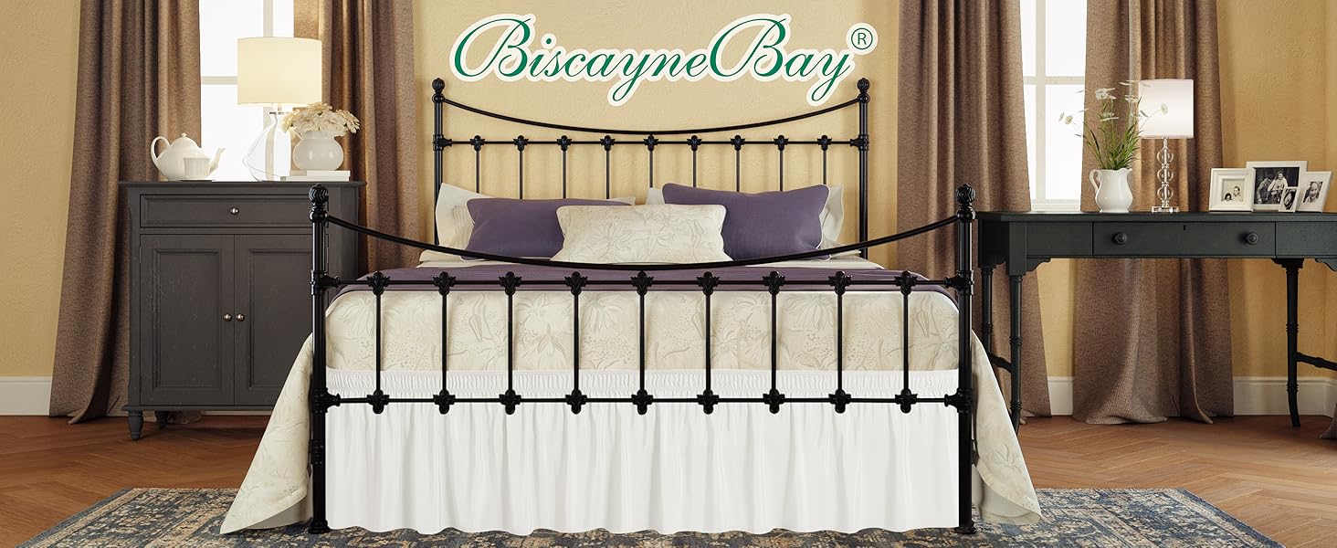 Wrap Around Bed Skirts with Split Corners for Queen Beds 15" Drop, Ivory Elastic Dust Ruffles Wrinkle Resistant Luxurious Machine Washable