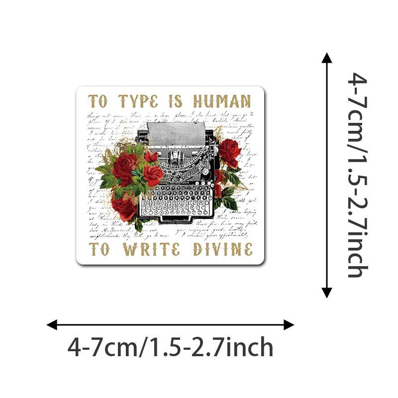 Creative Skull & Rose & Ghost Pattern Decal Sticker, 50pcs Waterproof Self Adhesive Decor Paper, Decor Sticker for Gift Greeting Card Water Bottle Laptop Phone