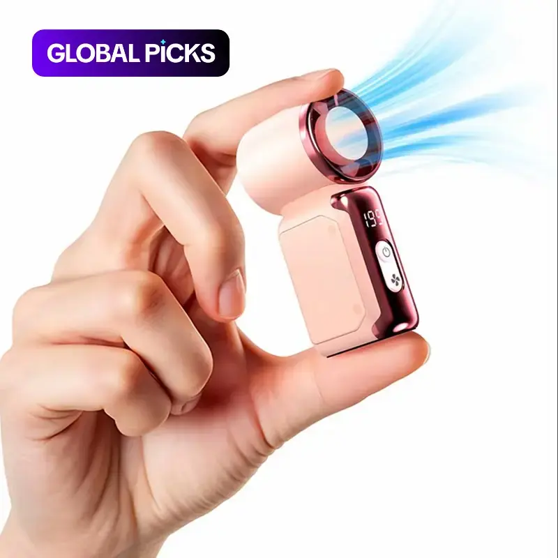 Mini Portable Handheld Fan, Personal Fan, USB Rechargeable, 5 Speeds, Adjustable Airflow, Ideal for Travel and Office, Essential Summer Fan, USB Cooling Fan, Adjustable Fans, Cordless Rechargeable Fan #GLOBAL PICKS