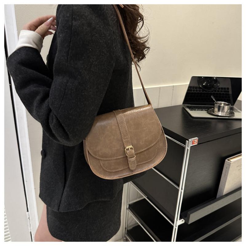 Today's Popular Bags, Simple Crossbody Bag, Casual Shoulder Underarm Saddle Bag