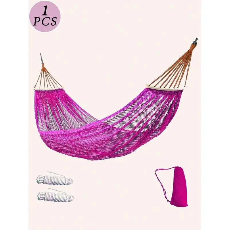 1 Piece Summer Ice Hammock - Double Wide With Storage Bag, Portable Anti-Rolling Design, Breathable Mesh For Outdoor Camping, Traveling And Relaxing - Vivid Blue For Outdoor Recreation | Vivid Blue Hammock