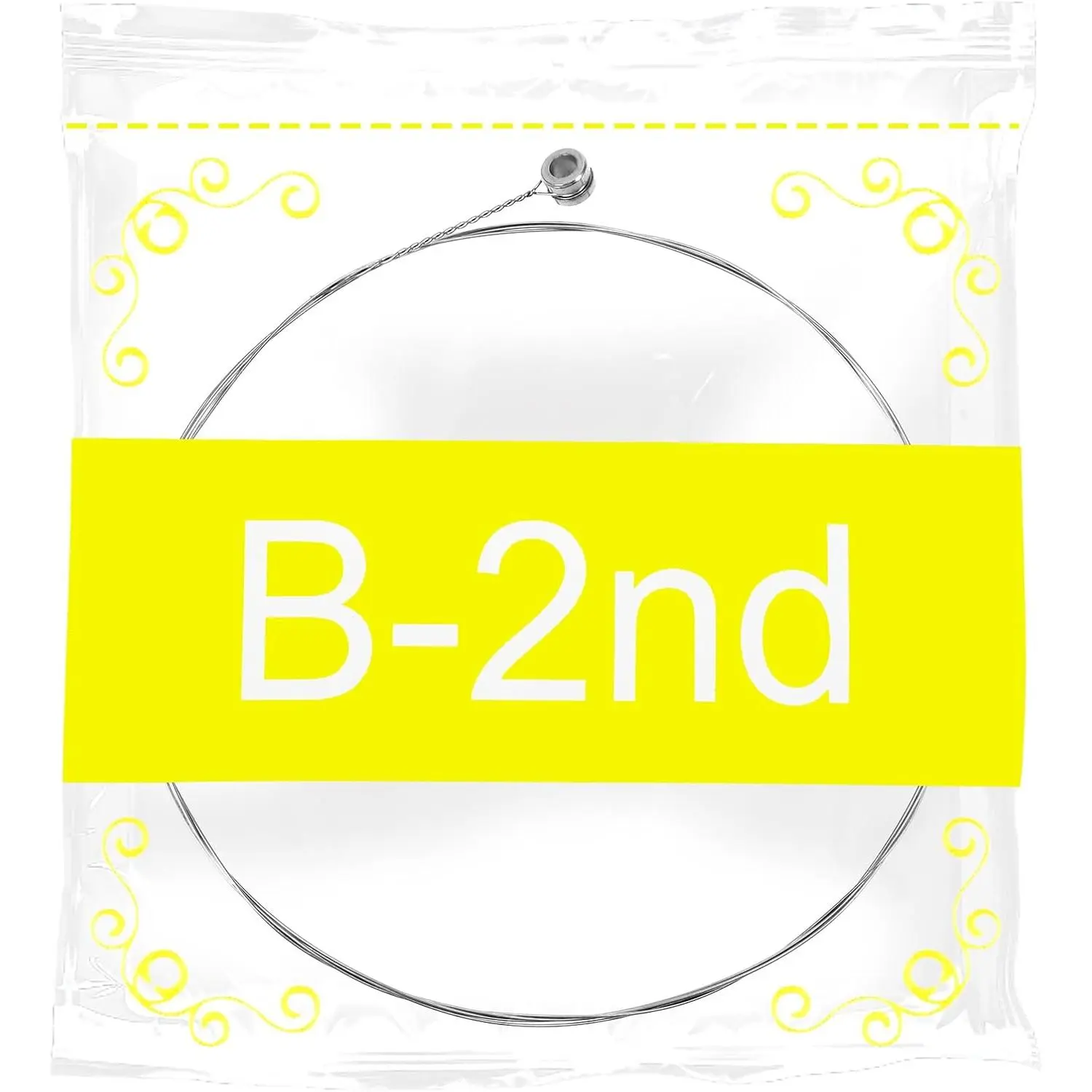 Acoustic Guitar B Strings 5 Pack, Light Tension 2nd String ,  Steel Guitar Strings with Rust  Coating for Plain Steel Acoustic Tone