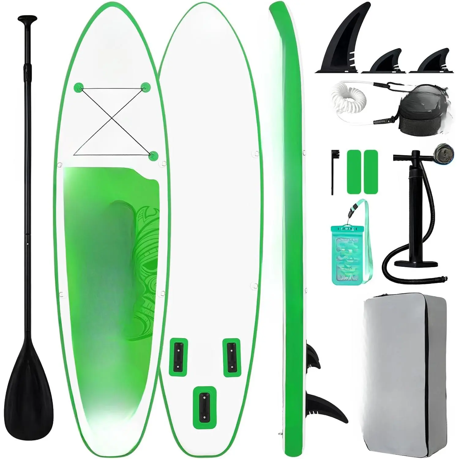 8'/10'/10'6"/11'6" Inflatable Stand Up Paddle Board with Premium SUP Paddleboard Accessories, Wide Stable Anti-Slip EVA Deck,Paddle Boards for Adults & Youth of All Skill Levels