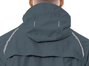 Baleaf Mens Waterproof Rain Jacket Lightweight Packable Windbreaker Hooded Reflective Coat Running Cycling Hiking Gear