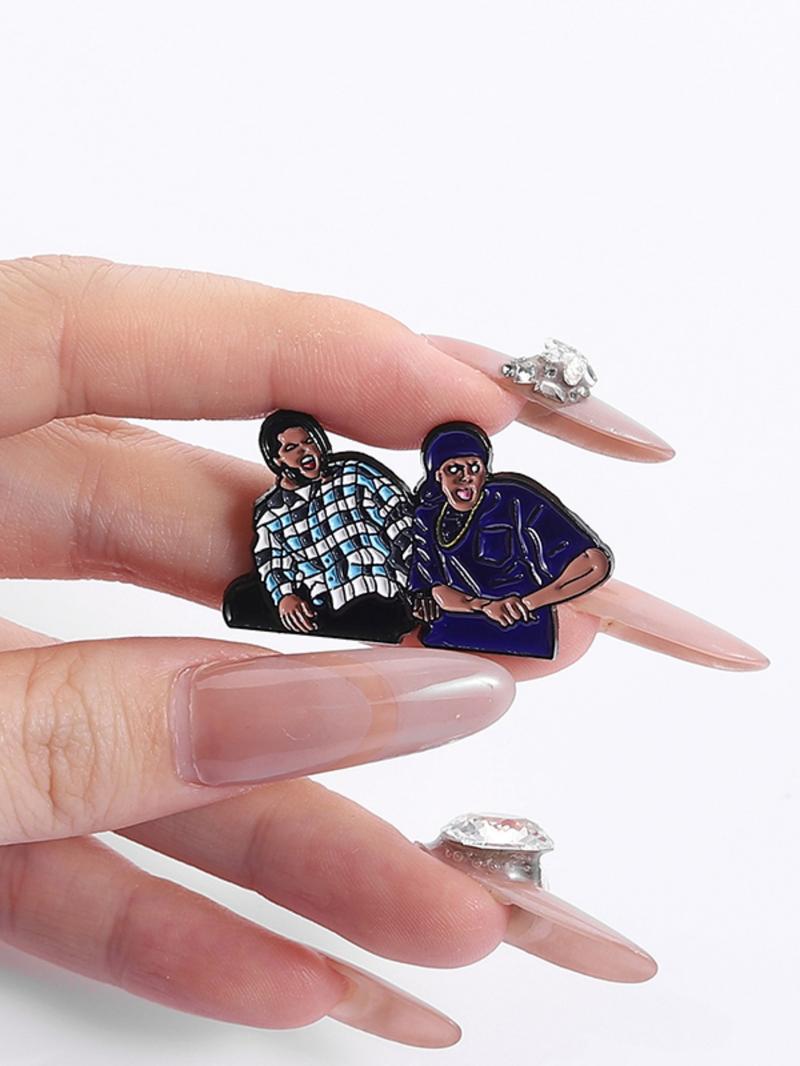 Unisex Punk Style Cartoon Character Brooch, Fashion Alloy Badge for Daily Clothing Decor, Trendy All-match & Exquisite Brooch for Birthday Gift, Fashion Accessory