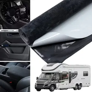 Velvet Fabric Wrap Film, Ultra-Fine Fiber Felt Material, Self-Adhesive for Car Interior DIY Renovation, Furniture Decoration