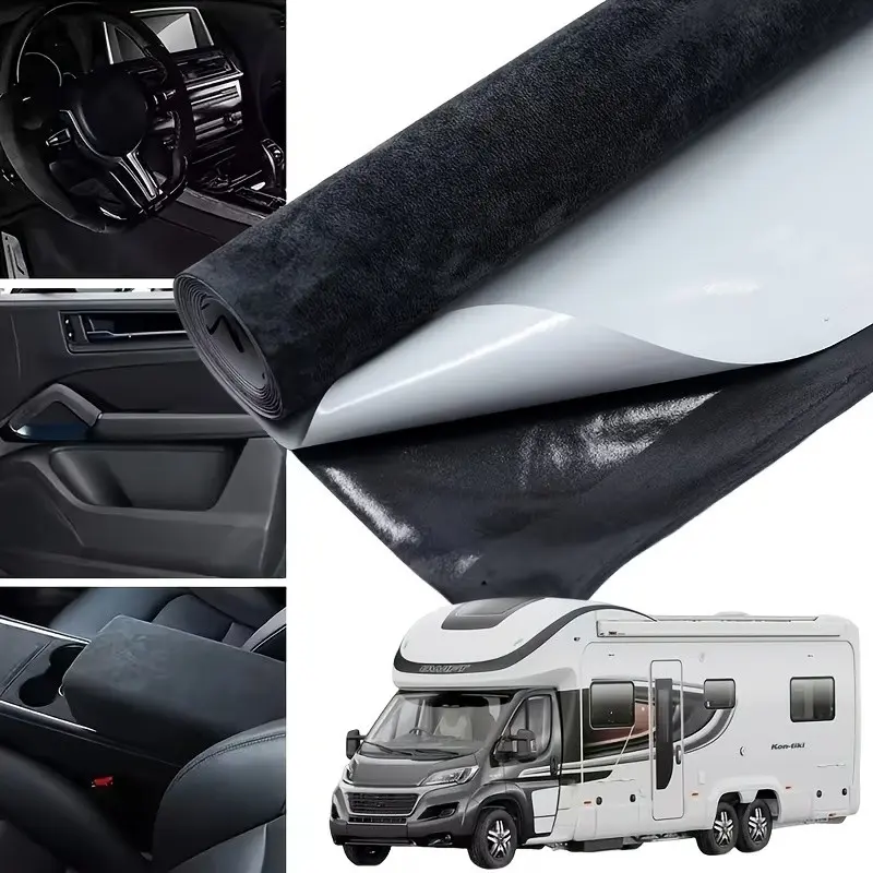 Velvet Fabric Wrap Film, Ultra-Fine Fiber Felt Material, Self-Adhesive, Universal Fit for Car Interior DIY Renovation, Furniture Decoration