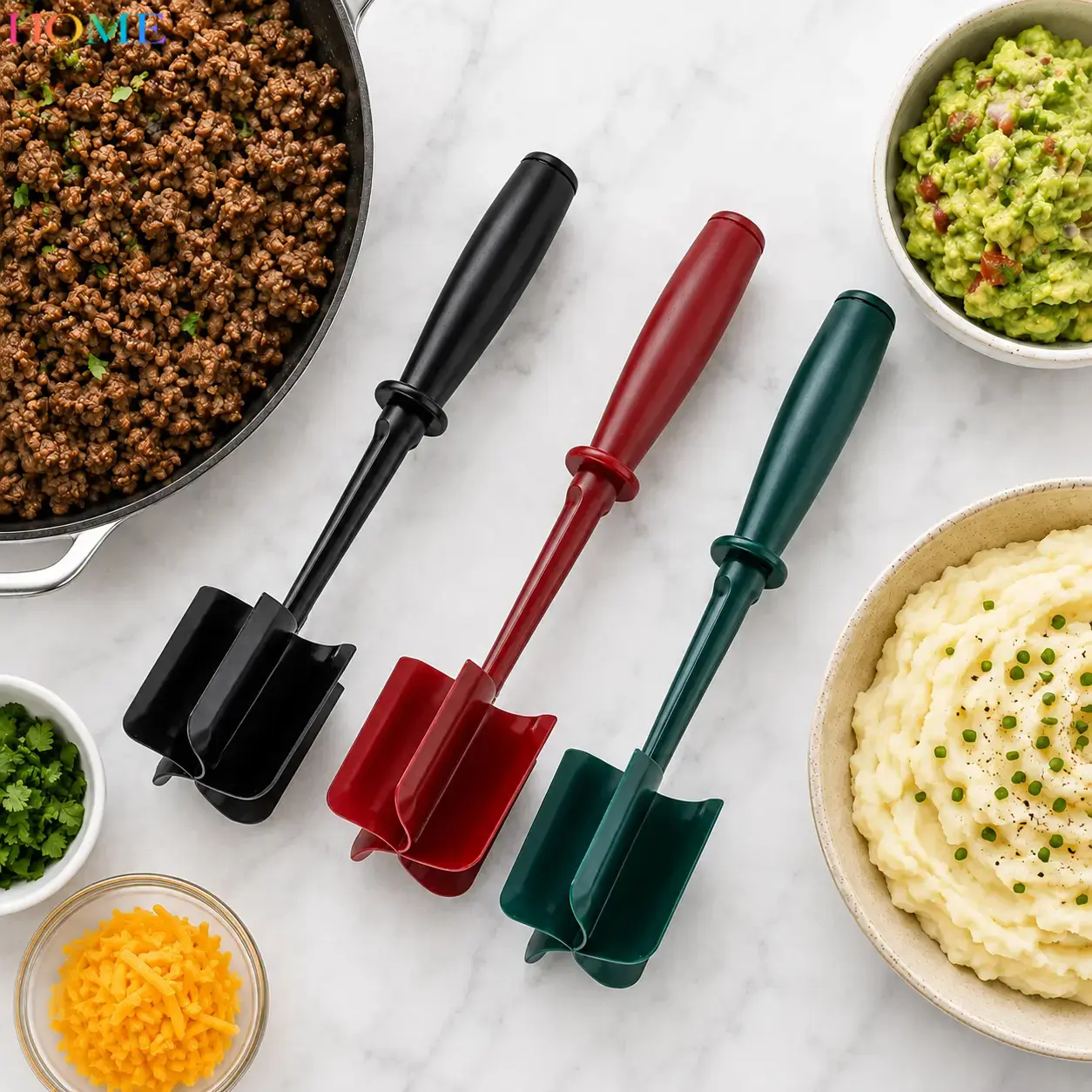 HOME Meat Utensil - Heat-Resistant Cooking Tool, Meat Shredder Machine & Household Supplies Food Shredder Tool Ground Beef, Hamburger, Guacamole
