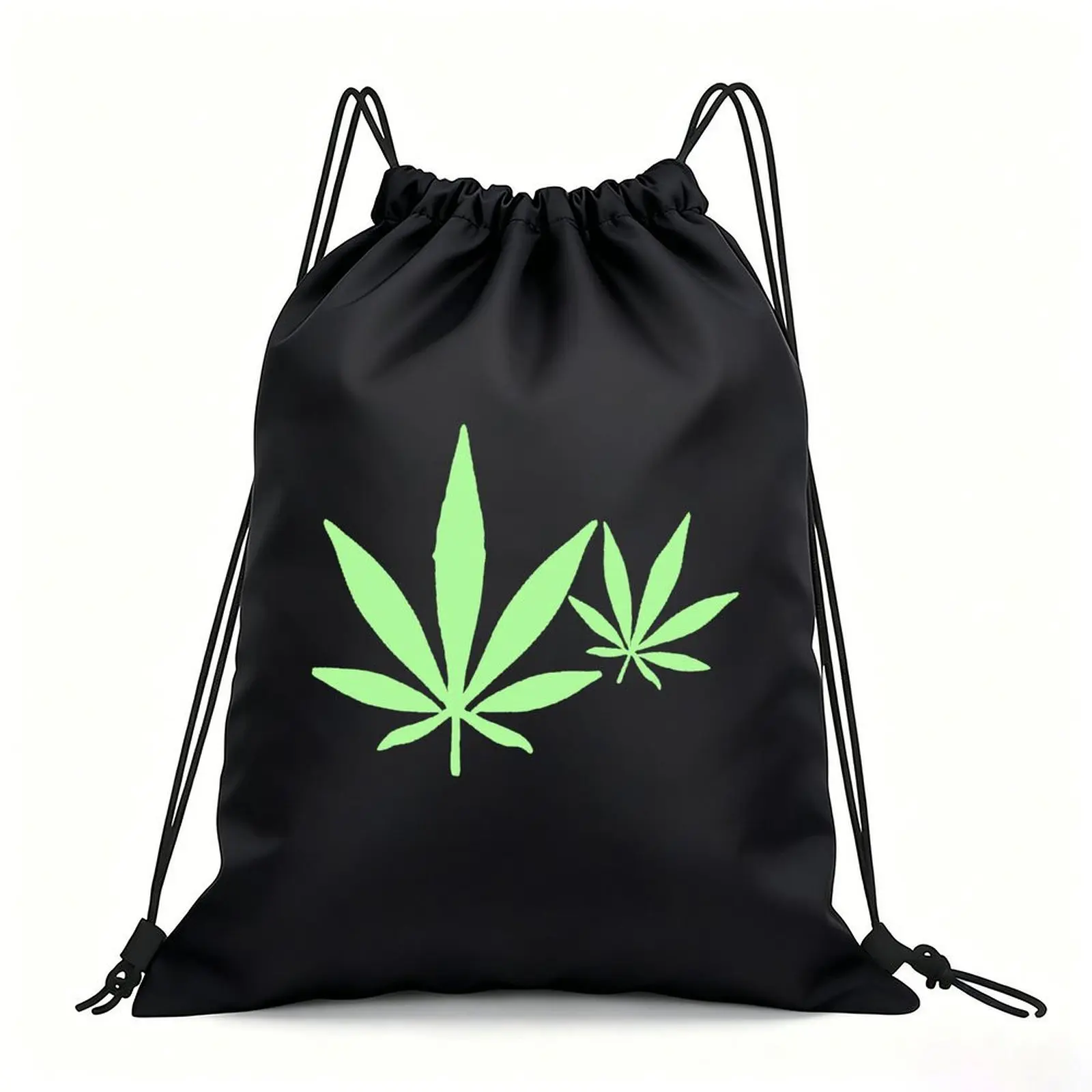 Portable Drawstring Sack Bag with Custom Graphic Print, Waterproof Polyester String Backpack for Gym Workout Swimming Hiking