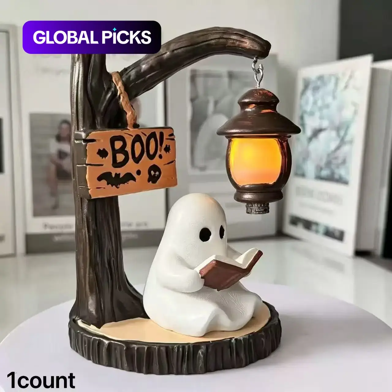 Witch/Ghost Desktop Lamp for Indoor Bedroom, Living Room & Office, Home Decor, Bedside Table Light, Spooky Halloween Gift, Elegant Design #GLOBAL PICKS