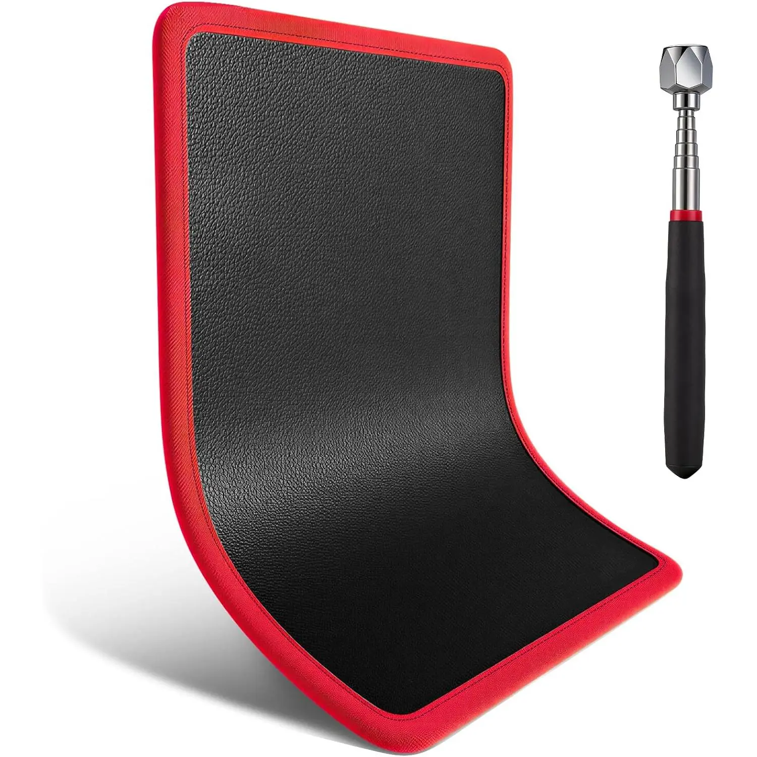 Flexible  Tool Mat, 12.8" x9.5" Non-Slip  Tool Organizer | Telescoping  Tool,  Tool Mat for Mechanics, Garage, Workshop & Auto Repair(Red)