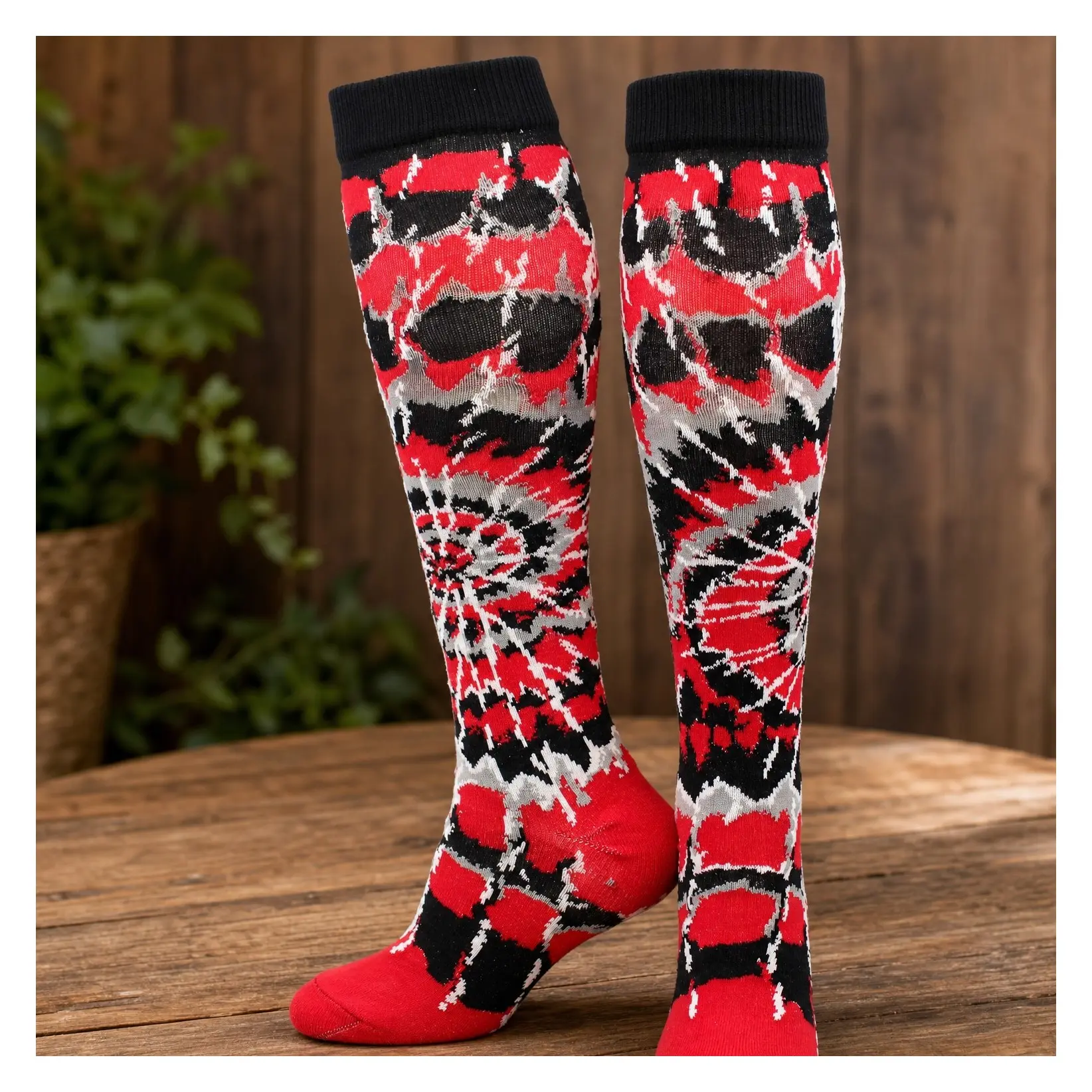 Crazy Tie Dye Tall Over the Calf Athletic Socks for Softball Soccer Volleyball Fun Neon ColorsGift