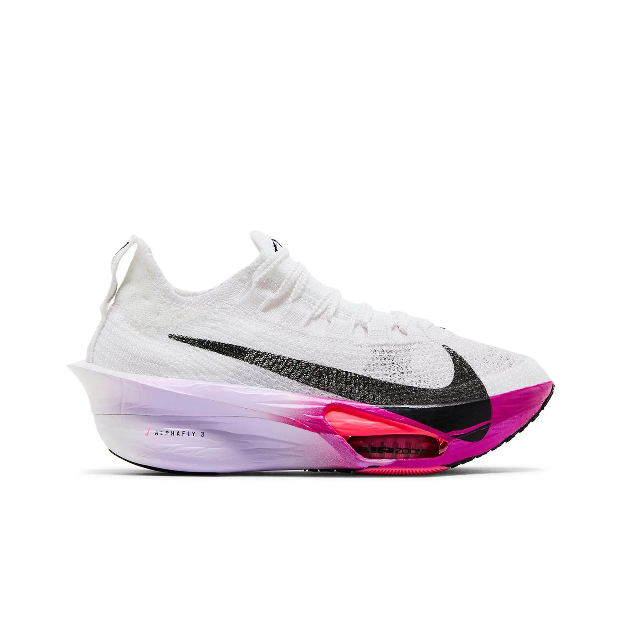 Nike Womens Air Zoom Alphafly NEXT% 3 'White Vivid Grape' (women's sizes) White/Purple Agate/Vivid Grape/Black running shoes FD8315 100