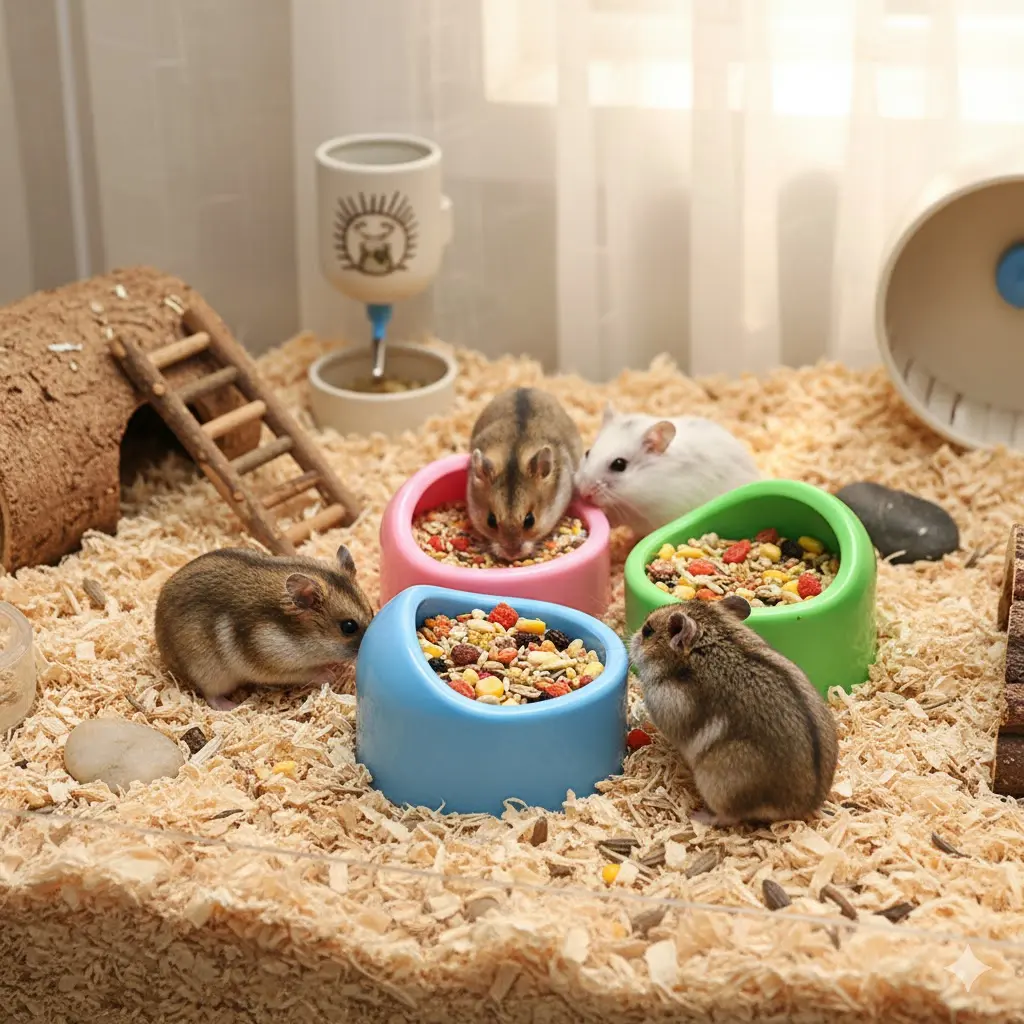New Small Animal Feeding Bowl, Hamster and Parrot Water Bowl, Anti-Spill, Durable and Easy to Clean, Suitable for Birds and Small Pets, Cage-Specific Feeding Dish