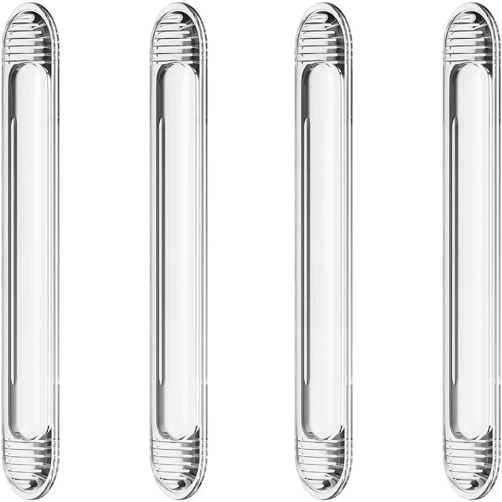 Clear Wall Protector to Protect Wall from Chair Furniture Fridge -4 Short | Furniture Rubber Bumpers for Refrigerator Shower Door Cabinet Drawer, Non-yellowing, Self-adhesive, Shock Absorption