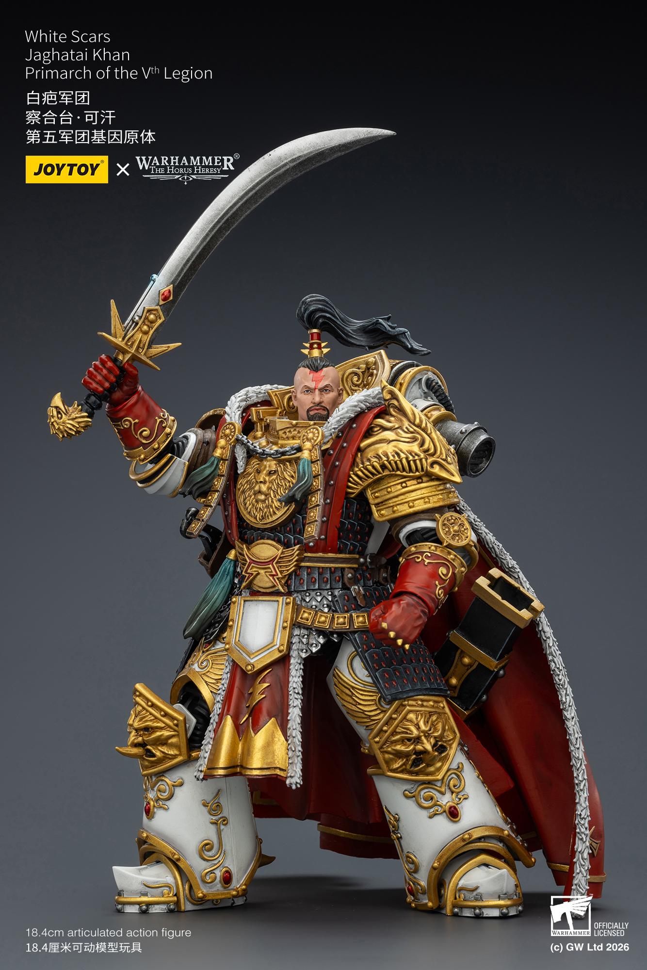 JOYTOY Warhammer "The Horus Heresy" White Scars Jaghatai Khan Primarch of the Vth Legion outdoorfun