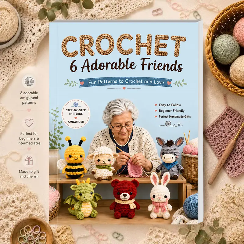 Step-by-Step Crochet Amigurumi Animal Pattern Book,Stuffed Toy Crochet Patterns, Easy Knitting Guide for Beginners, Yarn Craft DIY Decor
