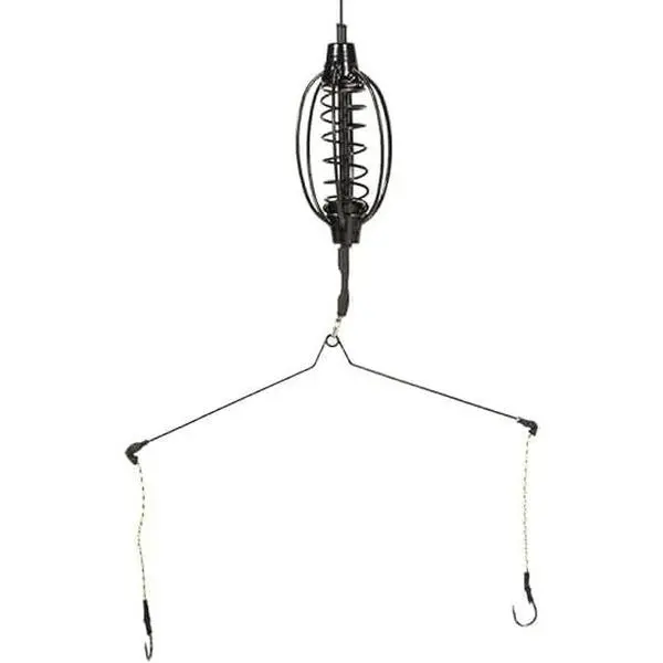Carp Fishing Feeder Baits Cage, Fish with Holder, Inline Methods Tackle Baits Cage Hook Rigs Set Sinkers Tackle, Sinkers