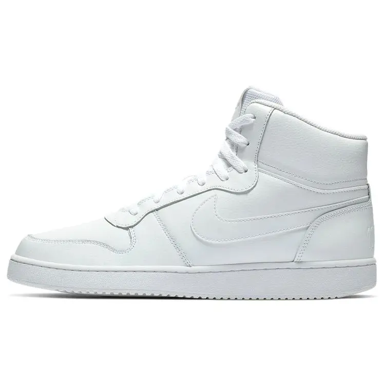 Nike Ebernon Mid Men's Streetwear-Inspired White Casual Sneakers Verifiable, with credentials and supporting global authentication