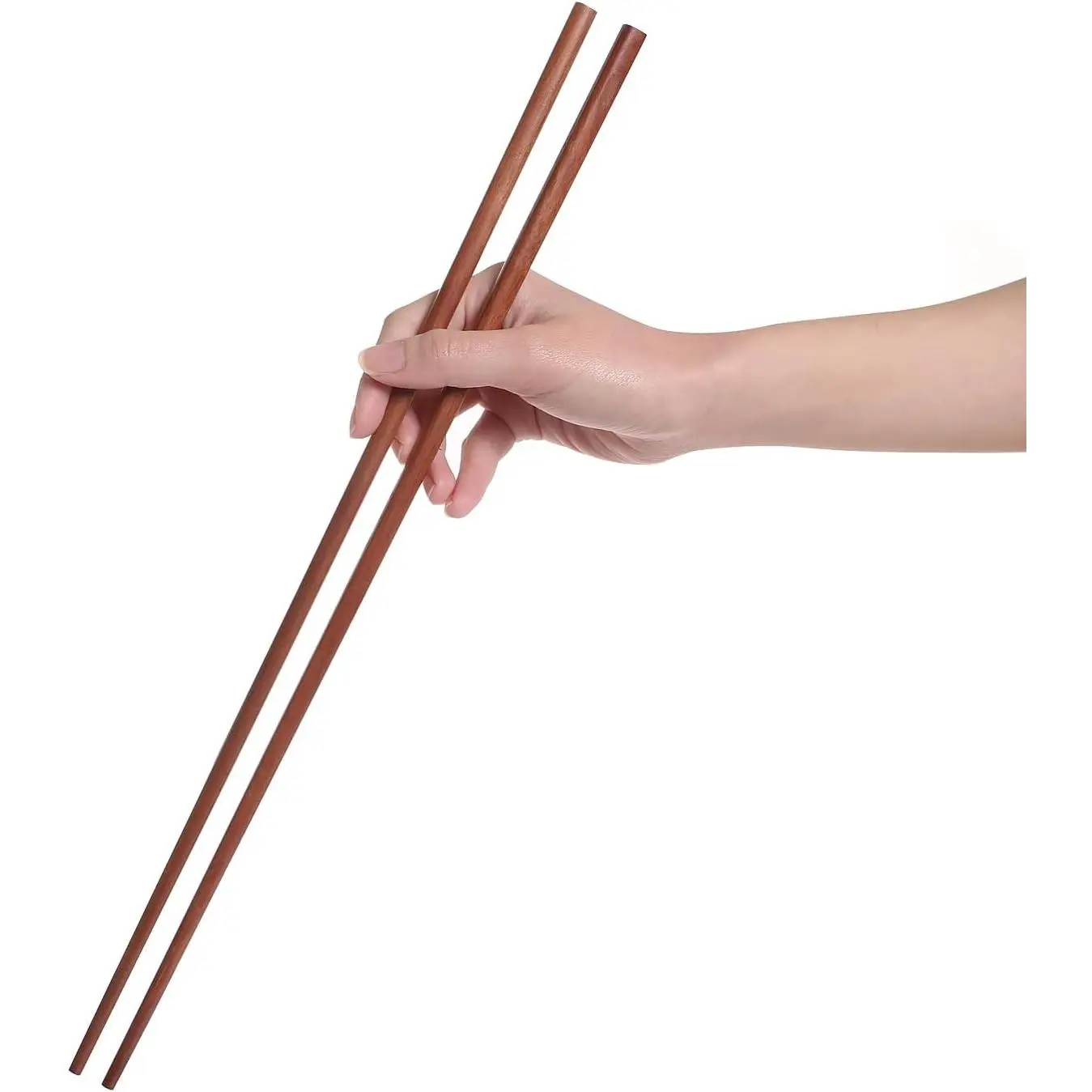 Donxote Wooden Noodles Kitchen Cooking Frying Chopsticks 16.5 Inches Brown Extra Long Set of 2 Pairs