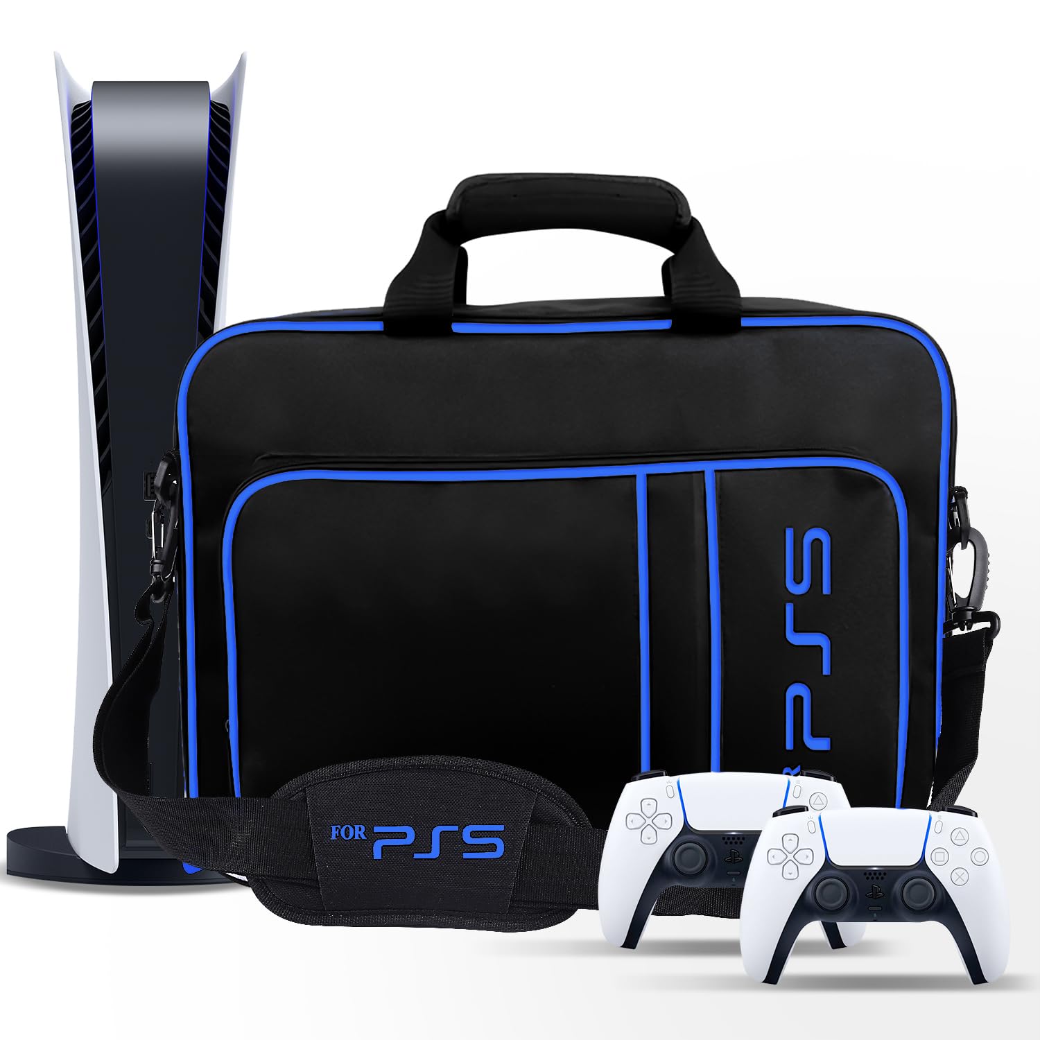 For PS5 Travel Case for PS5 Protective Case Bag Suitable for PS5 Disc/Digital Edition Console, Controllers, Game Cards, Headset For PS5 Travel Case for PS5 Protective Case Bag Suitable for PS5 Disc/Digital Edition Console, Controllers, Game Cards, Headset