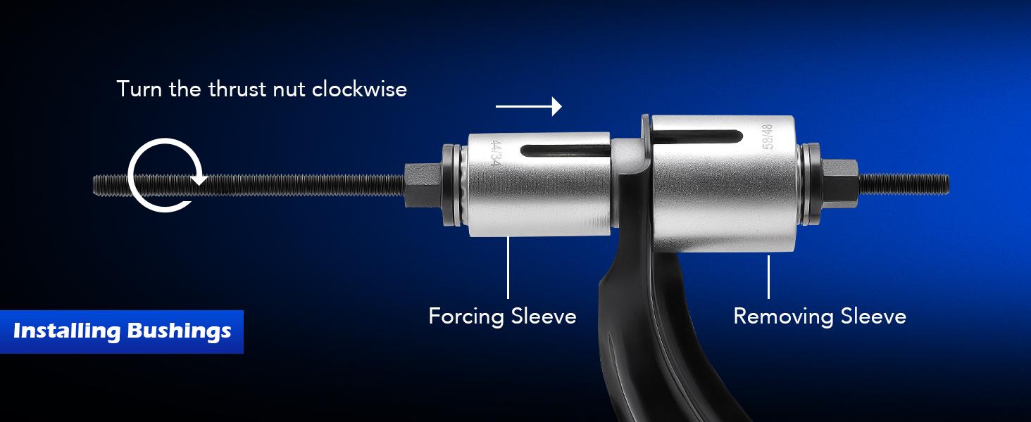 Orion Motor Tech Bushing Press Kit, 27pc Pull and Press Sleeve Kit for Most LCV HGV Engine Cars Vehicles, Universal Seal Bearing Bushing Removal Installation Tool Kit 5 Pulling Spindles with Nuts Case, Limited Time Deal