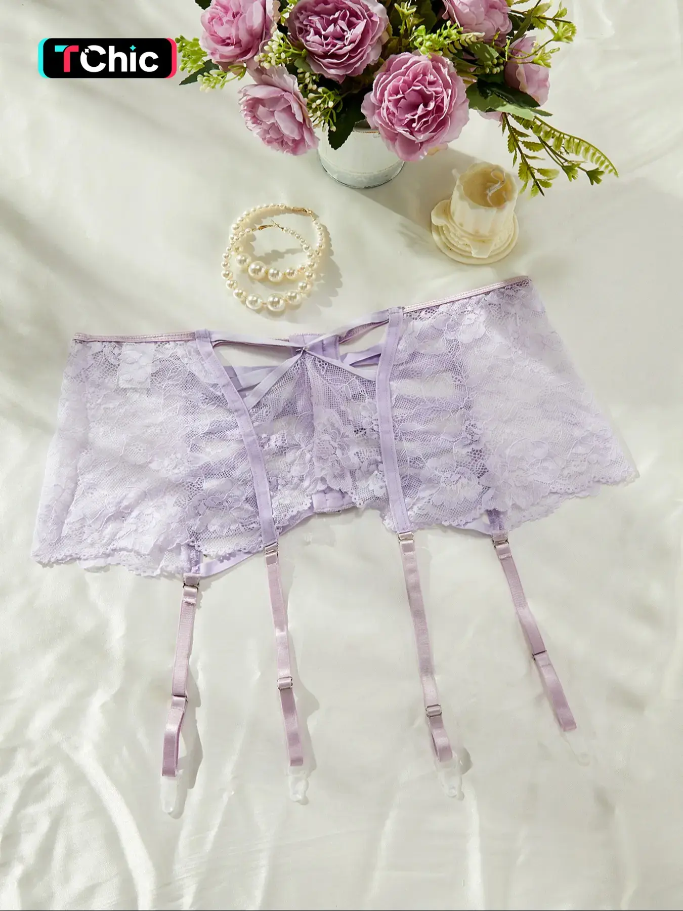 European and American Sexy Lingerie, Hot Hollow Out Lace Bra, Thigh Garter Straps, Cross Back, Classic Exotic Style, All Seasons  altgirl sexy cool girl outfits Lingerie Underwear