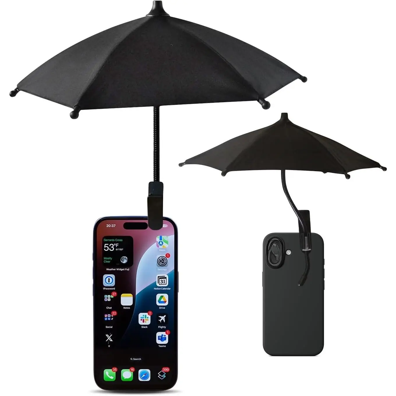 Universal Phone Umbrella with Suction Cup Stand | Anti-Glare Sun Shade Cover for iPhone & Android | Outdoor Sunlight Protection & Phone Mount