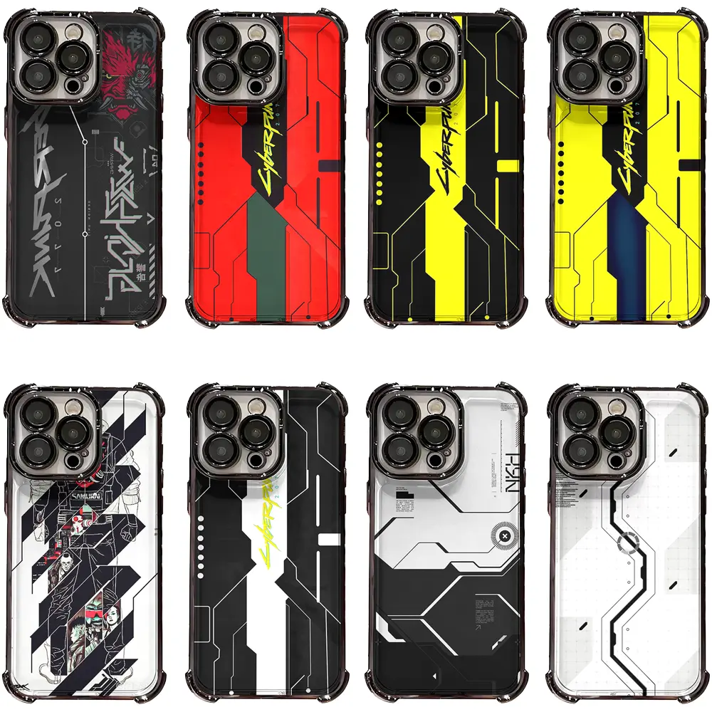 Popular Shockproof Cyberpunk 2077 Tech Phone Case for iPhone 17 16 15 14 13 12 11 Pro Max Plus Air Samsung S23 S24 S25 S26 Gifting Ready, Accessories, Shell, Smartphone, Handheld, Cellphone
