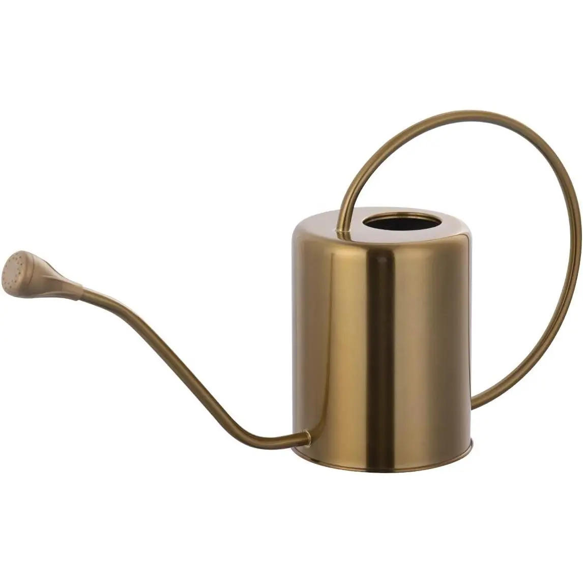 1/2 Gallon 68oz Long Spout Stainless Steel Gold Colored Watering Can for Indoor Plant Watering or Outdoor Gardening with 2 Removable Spray Spout for Flowers