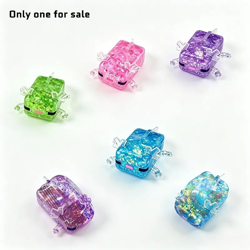 Adorable Shiny Jelly Cube Decompression Squeeze Toy, Squishy Stress Relief, Safe Non-Toxic TPR Squishy Toy For Kids Age 3+, Stress Relief Squishies, Separate Independent Bag Packaging