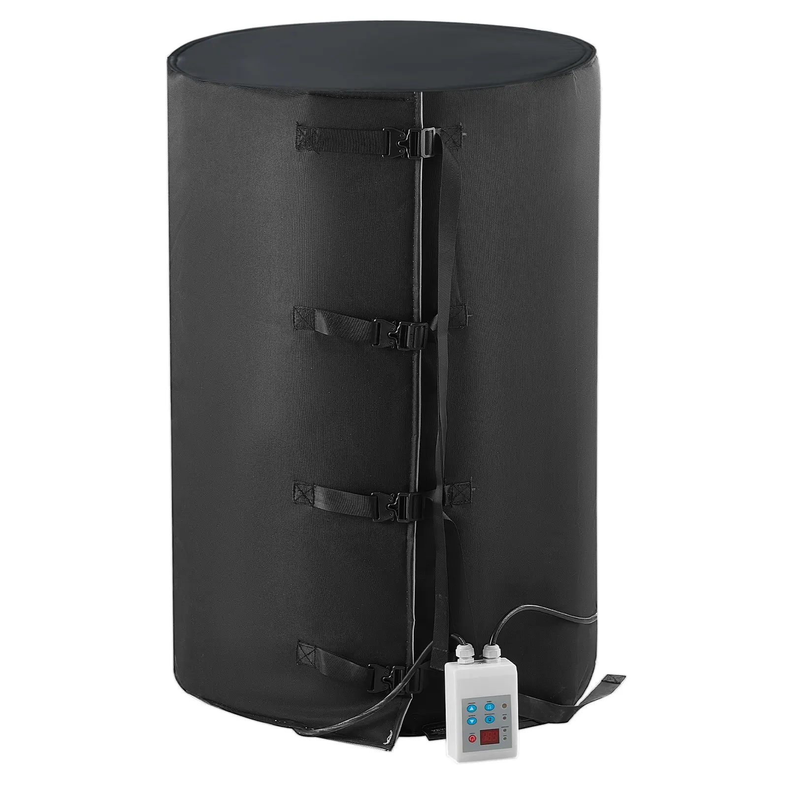 VEVOR Metal Drum Heater, 1300 Watt, Pail Heating Band for 55 Gallon Barrel, 0-145 Adjustable with Independent Thermostat, Waterproof Oxford Fabric High Efficiency Grease Keg Heater, FCC Listed