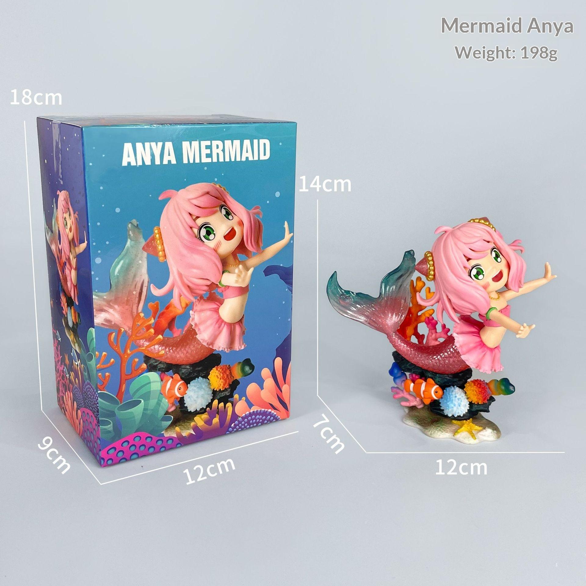 Spy x Family Anya Forger Mermaid Cosplay PVC Figure 13cm - Adorable Ocean Tail Statue