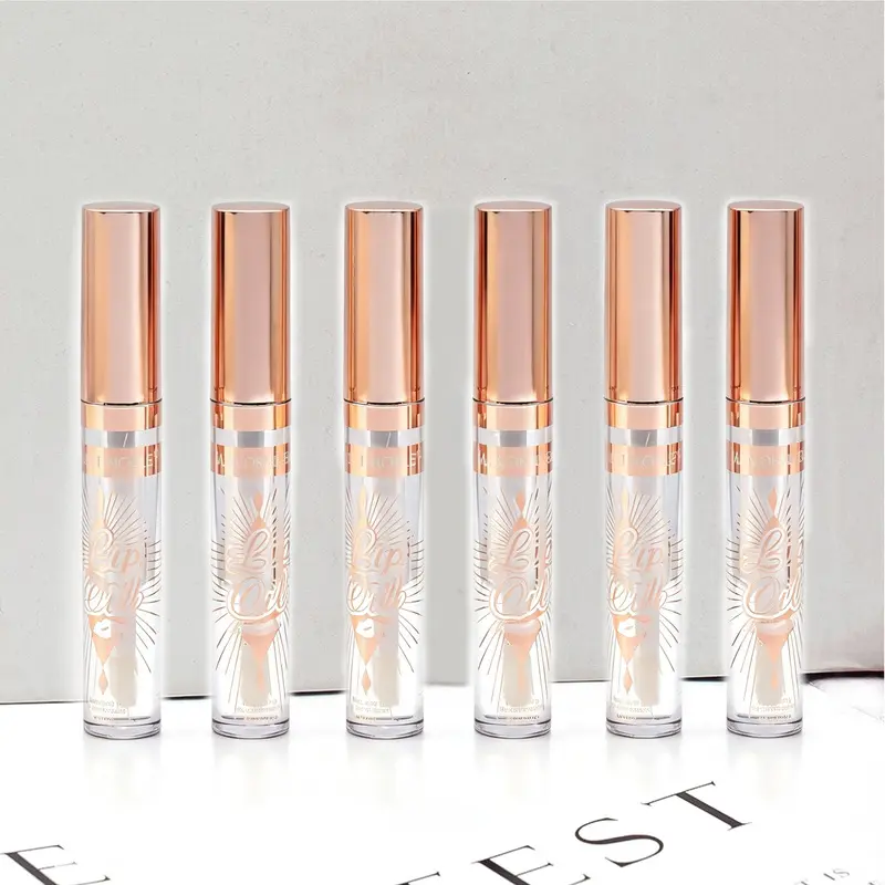 6PCS Gifts for Women Lip Oil Sets IMAN OF NOBLE Transparent Colorless Moisturizing Lip Oil Lip Gloss Long lasting Gloss Lip Care Travel Portable Lip Moisturizer Gloss