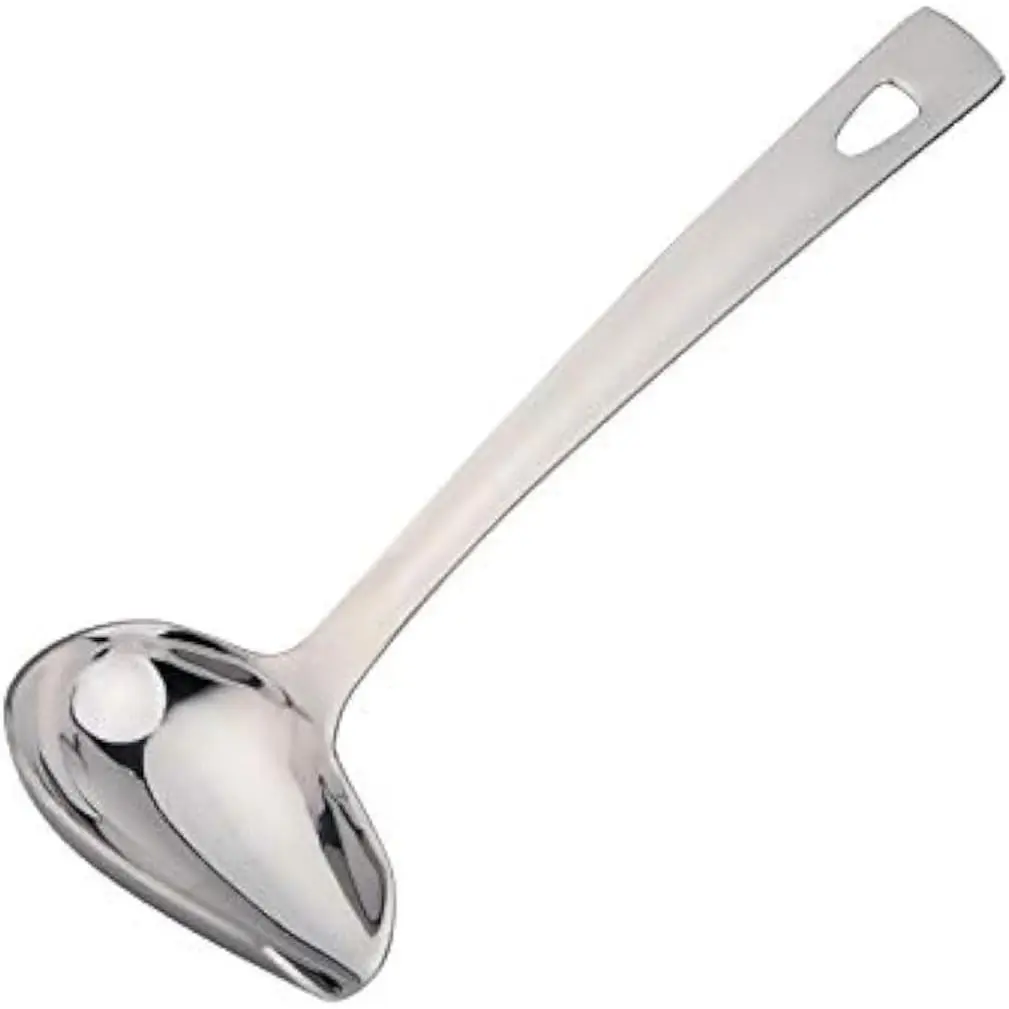 8.67 Inch Stainless Steel Sauce Gravy Ladle, Drizzle Spoon with Spout, Mirror Polish, Dishwasher Safe, Silver Kitchen Utensil