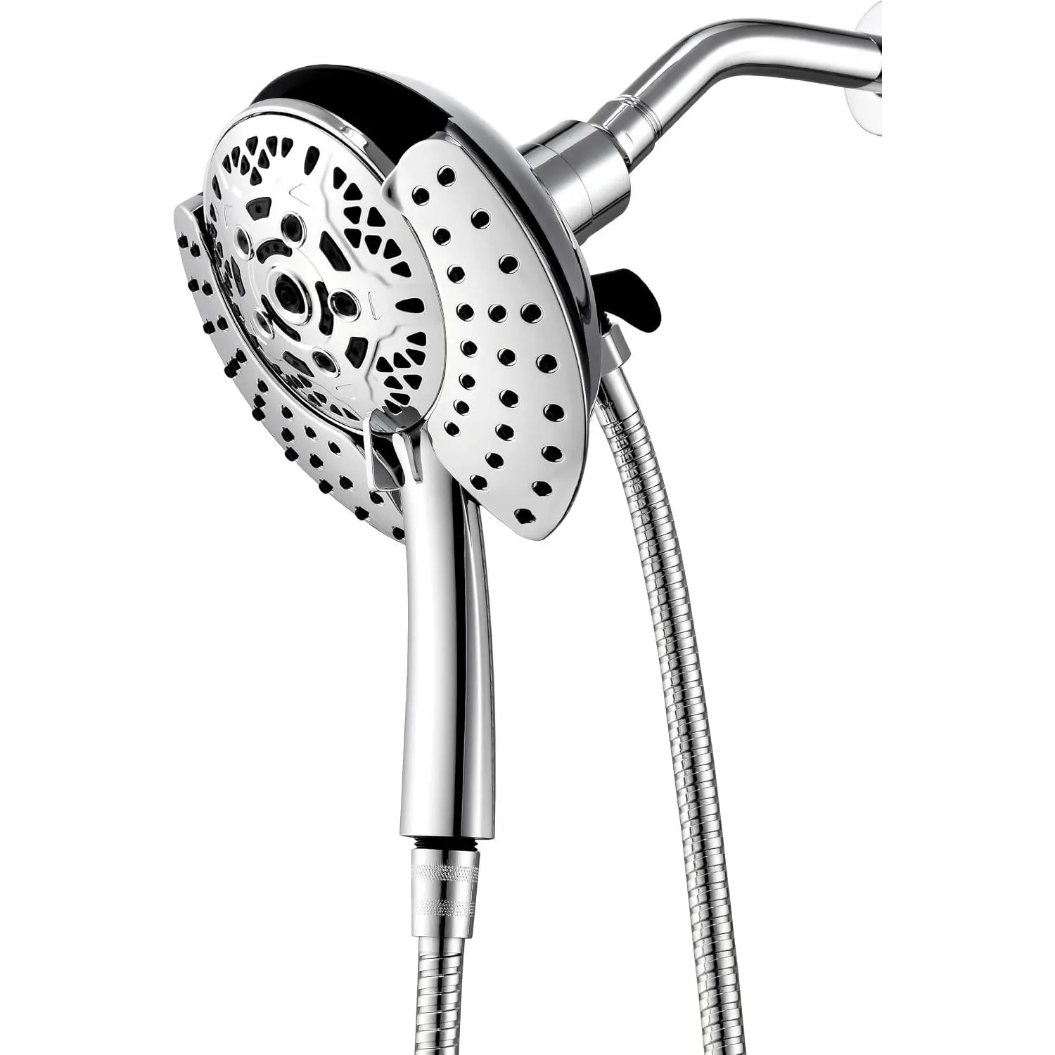 2 in 1 Shower  with Handheld Combo High   1.8 GPM | 7.2" Rain Showerhead and 10  Hand Held Shower, Adjustable Shower Angle, 59-inch Rotatable Stainless Steel Hose