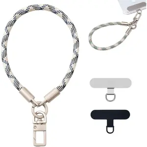 Luxury Phone Wrist Strap – Premium Elegant Anti-Lost Lanyard, Original Design with Sophisticated Texture (Includes Stainless Steel & Nylon Tether Tabs), Exquisite Wristlet (05 Titanium White)