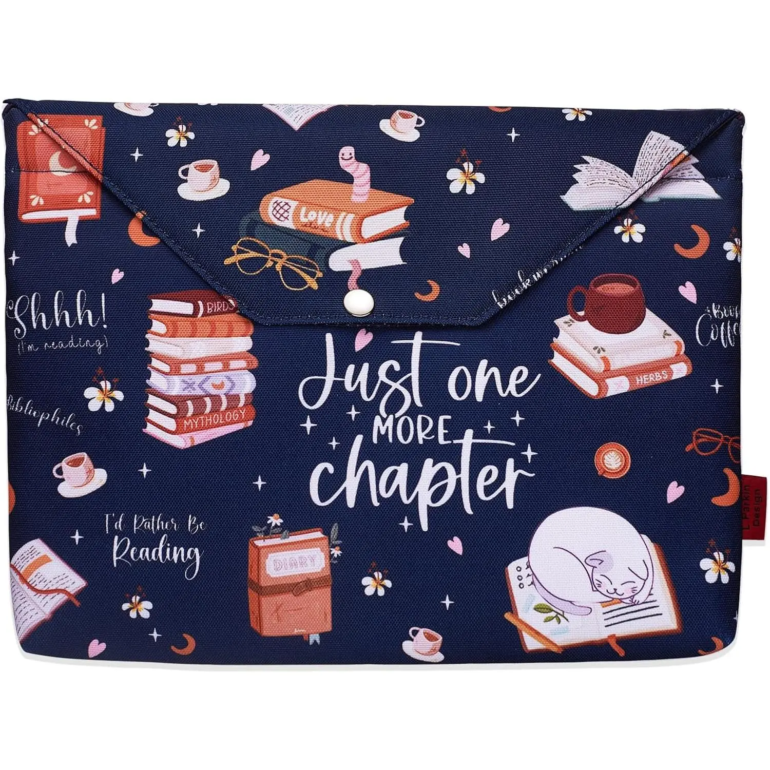 Just   Chapter Book Sleeve, Book Protector with Zipper with Padded, Book Covers for Paperback, 11 x 9 Inch, Book Sleeve for Book Lovers