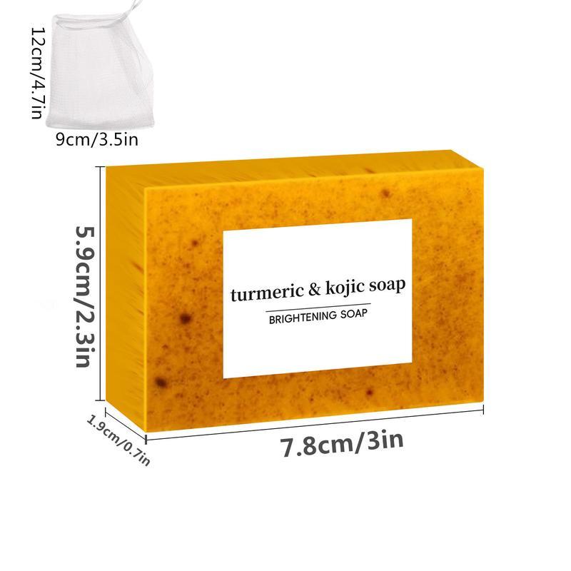 Kojic Turmeric Face Soap, Kojic Soap, Face Cleansing Soap, Turmeric Face and Body Soap, Kojic Face and Body Soap, Brightening Soap savon  artisanal