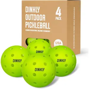 Pickleball Balls, Outdoor Pickleballs USAPA Approved, Enhanced Durability Pickle Ball with Roto-Molded & Seamless Design, 40 Holes Green Pickleballs for Beginners Professionals