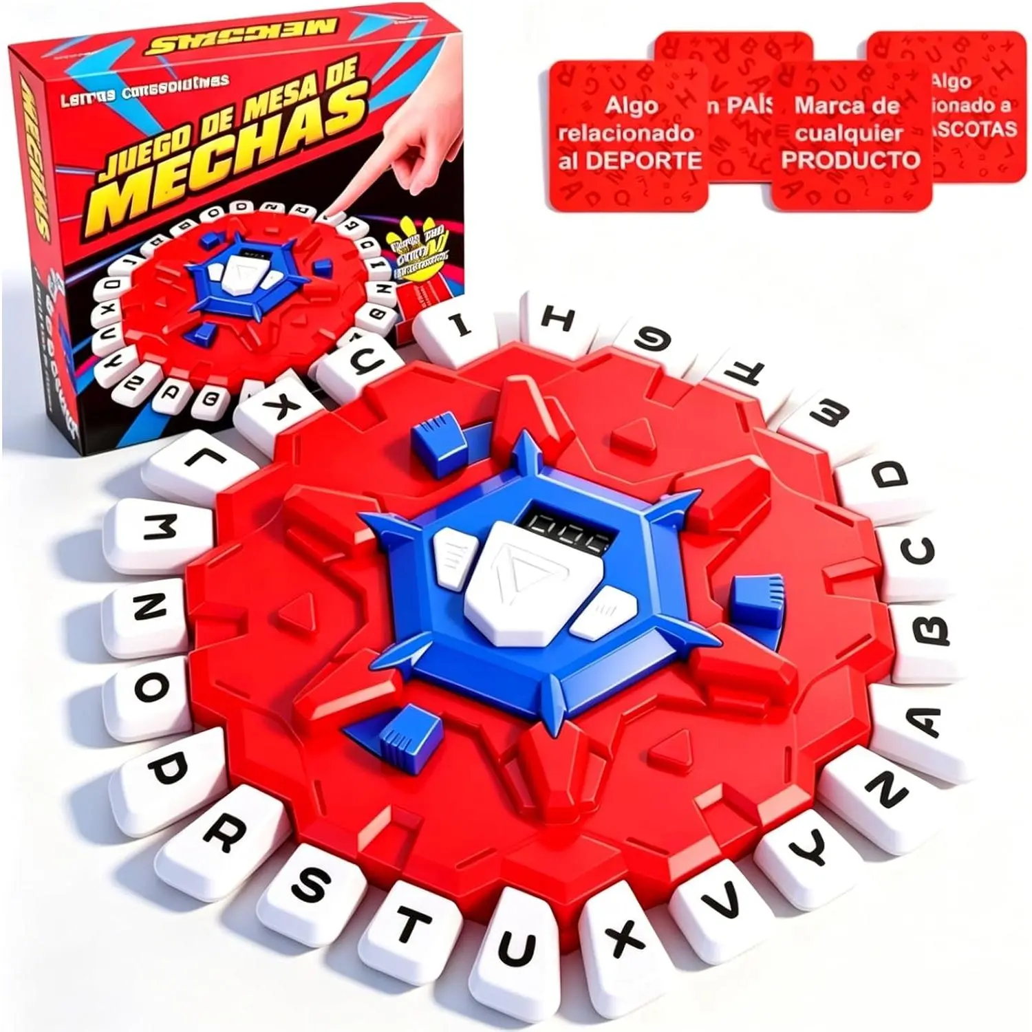 Juego de Mesa con Pantalla Digital, 2 Modos y 35 Tarjetas Doble Cara, Juego de Preguntas Educativo para Niños y Adultos, Ideal para Fiestas Familiares y Aprendizaje, Regalo Original