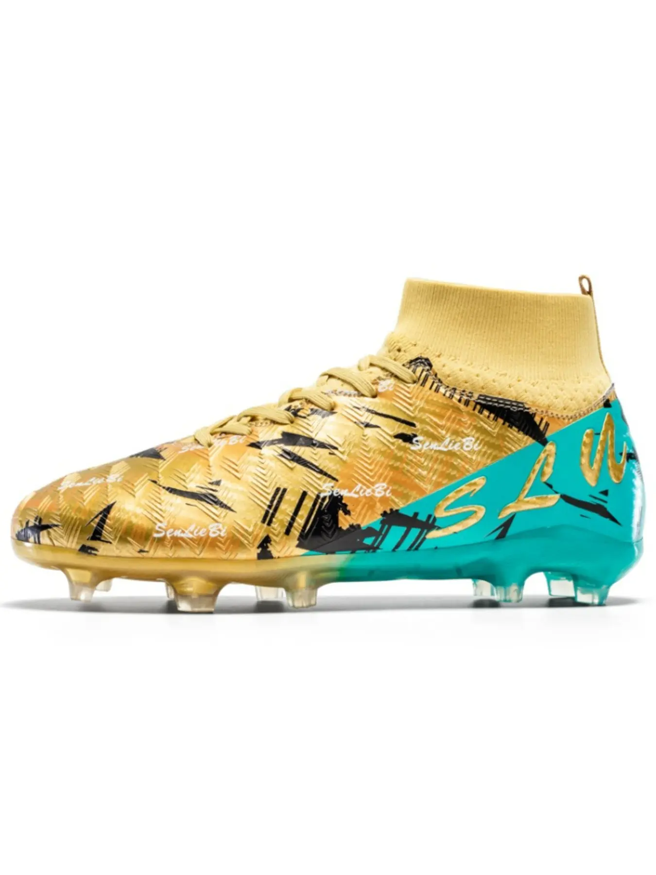 Men's Professional Soccer Shoes TF Studs, Football Shoes, Football Boots, Durable Anti-Slip Training Sneakers, Breathable Match Shoes, Suitable for Indoor and Outdoor Sports, Soccer Cleats